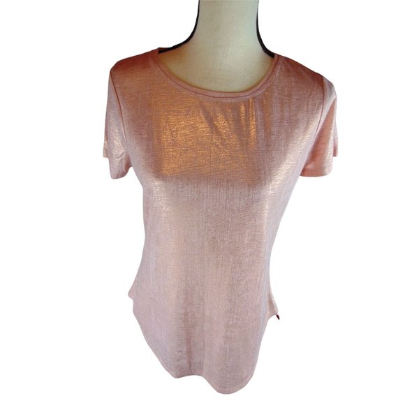 Apt. 9 Tops - Apt. 9 Shimmery Top Kohl's Med Peach NWT